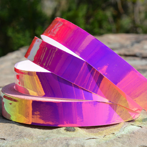 Raspberry Holographic Rainbow Tape — Identi-Tape
